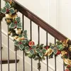 Dekorativa blommor Jul Holly Leaf Artificial Red Berries med gröna blad DIY Wreath Berry Decorations For Home Xmas Year