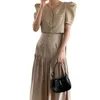 ワークドレスエイリアンキティスタイリッシュなエレガントな女性スーツシックな夏のオフィスウェアレディースリム2024穏やかなパフスリーブブレザーマキシスカートセット