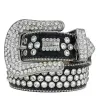 Hommes Femmes Bb Simon Designer Ceinture Rétro Aiguille Boucle Ceintures 20 Couleur Cristal Diamant