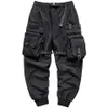 Multi tasche giapponese Harajuku urbano streetwear nero cyberpunk pantaloni techwear jogging pantaloni cargo Y2k per uomo 240130