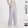 Yoga Al08 Porter des pantalons de jogging pour femmes prêts à tirer la corde extensible ample jambe large vêtements d'extérieur taille haute respirant course jambe droite Pa 87