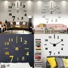 Stickers muraux 3D créativité moderne numéro miroir autocollant horloge bureau bricolage salon