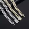 10mm Iced Out Cz Kubieke Vergulde 925 Sterling Zilver Hip Hop Ketting Sieraden Miami Cubaanse Link Chain