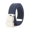 Belts Quick Drying Vintage Design Silver Alloy Buckle Waistband Weave Waist Band Canvas Strap Nylon Braided Belt