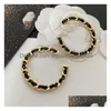 Hoop Huggie Stud Big Gold Hoop Boucles d'oreilles pour femmes Orrous Girls Ear Studs Set Designer Bijoux Boucle d'oreille Saint Valentin Cadeau Engagemen Dhunn