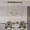 Hanglampen Moderne Eenvoudige Stijl LED Hanglamp Voor Eetkamer Keuken Woonkamer Slaapkamer Plafond Kroonluchter Zwart Design Hanglamp YQ240201