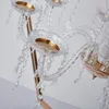 Ljushållare metall Candelabra för bröllopsbord mittstycken akrylblommor stativ vaser väg ledning partidekoration