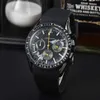 Oujia Super Series Six aiguilles fonctionnelles Quartz Timing hommes d'affaires en acier inoxydable montre conception SiliconeLes produits authentiques ont des logos