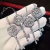 CJCD 펜던트 목걸이 여성용 Tiffanyco Jewelry Jewelry Diamond Heart Crown 키 로즈 골드 잠금 뼈 체인 라이트 럭셔리 S 디자이너