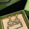 Designer-Ohrringe, Tigerkopf, bunter Diamant-Schmuck, Ohrringe, hochwertige Anhänger-Ohrringe für Damen, Geschenk