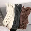 Chaussettes en laine et cachemire pour femmes, 1/3 paires, bas longs, épais et chauds, hauteur des genoux, japonais, couleur unie, tricotées, automne et hiver
