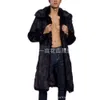 Mens Imitation Fur Warm Thickened Coat Designer Long Loose Casual Winter HB81