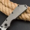 1Pcs 2024 High End SMF Tactical Folding Knife D2 Drop Point Stone Wash Blade CNC TC4 Titanium Alloy Handle EDC Pocket Knives Survival Tools