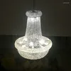 Ljuskronor lyxiga Empire Gold Crystal ljuskronor för vardagsrum modern heminredning kök ö tak lampa hänger lätt glans fixtur