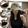 Giapponese dolce carino fiocco nodo granulare peluche design cappello da pescatore ragazze versione coreana versatile cappelli a secchiello donna autunno inverno 240125