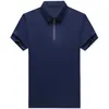 Polos pour hommes 2024 Summer Ice Silk Cool Polo T-shirt à manches courtes Grande chemise mince Business Casual