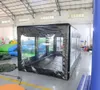 10x5x3.5mh (33x16.5x11.5ft) 도매 고품질 PVC 팽창 식 블랙 스프레이 페인트 부스 텐트 자동차 관리 및 청소 모바일 상점 커버 카본 필터