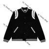 Teknisk fleece jacka designer kappa enhetlig sömnad huva ySl yvess saint laurents high street par mens hiphop klassisk retro baseball färg casual yls yslss cp 64