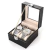 Boîtes de montres, boîtier en cuir PU, présentoir de bijoux, organisateur de luxe, support de rangement de poignet 283g