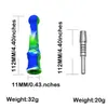 14mm Silicone Nectar Collecter Kit Smoking Hand Pipe Hookahs Titanium Nail Tip Dab Straw Multiple Colors Oil Rig Water Bongs Pipes