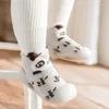 Pierwsze Walkers Buty dla niemowląt Miękkie gumowe gumowe bawełniane bawełniane kreskówkowe zwierzę zwierzęta buty przeciwpoślizgowe botki 1-4y