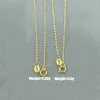 Halsband Miqiao Real 18K Gold Chain Halsband Classic O Chain Design Pure Solid AU750 For Women Fine Jewelry Gift NE006