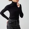 Kobiety swetry kobiety Turtleeck Knit Tops Seksowne bodycon t koszule 2024 w dzianinach jesienne zimowe koszulki podstawowe Knitting z długim rękawem