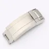 Carlywet 9mm x 9mm Watch Band Buckle Glide Flip Lock Distribution Clasp Silver Borsted 316L Solid Metal rostfritt stål12245