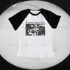 Kvinnors t-shirt estetik sommar baby tee streetwear goth kort ärm t-shirt kvinnor skarv vintage skörd toppar sexiga rockband 2000s y2k kläder l240201