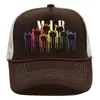 Tasarımcı beyzbol şapkası erkek futbol şapkası ile sıçrayan mürekkep mektupları logo baskılı ördek bıçağı şapka net şapka güneş şapkası kadınlar tasarım şapkaları plaj şapkası beyzbol şapka kamyon şapka