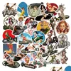 Bilklistermärken 50st Bomb Girl Vintage Pin Up Pack Non-Sandom iti Bike Lage Sticker Laptop Skateboard Motor Water Bottle Decal Drop de Dhbei