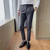 Mäns kostymer 2024 Varumärkekläder Fashion Spring High Quality Slim Fit Business Suit Pants/Man White Black Leisure Dress Byxor 29-36