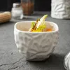 Talerze biała kreatywna ceramiczna mała miska miska wysokiej jakości deser budyńca do domu zupa na parze. Air Fryer Baking