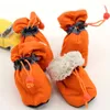 Vestuário para cães 4 unidades / conjunto Sapatos de inverno quentes para animais de estimação para cães Botas de chuva impermeáveis Calçados de sola macia Pequenos itens