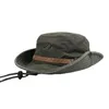 Szerokie czapki Brim Hats Wysoka jakość Big Men's Fisherman Hat Solid Waterproof Sun Mountainering Cap Fishing Panama unisex #t2p288e