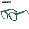 Sunglasses YOOSKE Anti Blue Light Glasses Frames Women Men Vintage Oversized Square Optical Eyeglasses Brand Computer Eyewear Myopia Frame