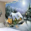 Tapestries Christmas Elk Tapestry Cartoon Ornament Bedroom Room Background Wall Decoration Hanging Year Gift
