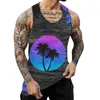 Canotte da uomo Estate stile hawaiano stampate in 3D Casual Holiday Landscape T-shirt sportive Moda Streetwear Gilet senza maniche