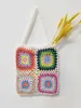 Shoulder Bags Casual Knied Granny Square Small Tote Bag Crocet Women andbags Boemian Soulder Woven Summer Beac Sopper Purse 2022H2421