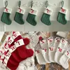 Weihnachtsdekorationen, Socken, Ornamente für Zuhause, Weihnachten, Briefstrumpf, Navidad 2024, Dekor, Jahr, Süßigkeiten, Geschenktüten