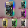 Decorative Figurines Acrylic Luminous Mirror Custom Light Up Name 12 Color LED Illuminated Personalized Family Bedside Decor