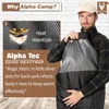 ALPHA CAMP Veste doudoune imperméable pour homme - Manteau d'hiver coupe-vent à manches longues - Veste chaude à capuche - Veste d'hiver rembourrée