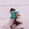 Broszki fineasz n -Fer Green Pet Perry Platypus Pins Lapel Pins Plecak dżinsy emalia broszka pink damskie mody biżuterii prezenty kreskówkowe odznaki odznaki