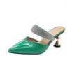 Sandalen 2024 Schuhe für Frauen geschlossene Zehen Damen Hausschuhe Slingpumps spitz Damen High Heels Bling Modern