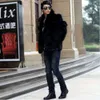 Mens Fur Coat Designer Imitation Slim Fit With Collar Short Mink 25H4