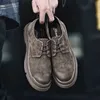 Sapatos de rolo de couro genuíno sapatos masculinos mocassins respirável outono rendas até confortável homem sapatos casuais ao ar livre tênis sapatos plus size 45 q240201