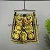 Men's Shorts Men Short With Pockets Golden Print New Mens Swim Trunks Quick Dry Beach Shorts Swiming Trunks Swimwear Bathing SuitsH2421