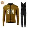 Męskie dresy dla mężczyzn Syn Winter Cycling Jersey Set Ubranie Biehr Road Race Rower koszulka Suitlong Seve Bcyc Thermal Jacketh2421