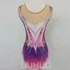 Liuhuo Customize Colors Rhythmic Gymnastics Leotards 여자 여자 경쟁 예술 체조 공연 착용 수정 품질의 신축성 핑크