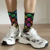 Skarpetki męskie szczęśliwe retro kolorowy pies harajuku hip hop Casual Crew Crazy Sock Gift Wzory wydrukowane